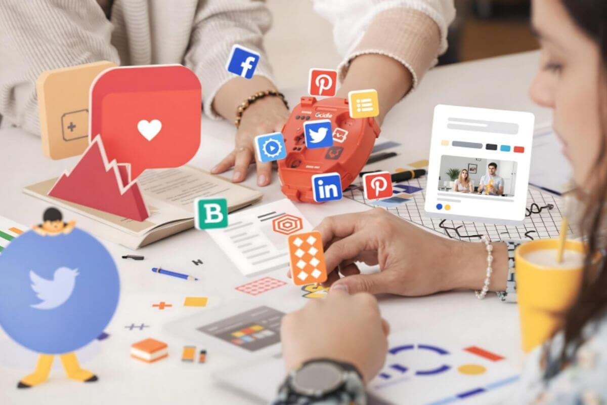 Checklist and analytics dashboard showing steps to evaluate social media marketing results